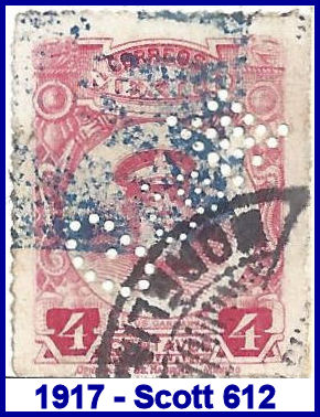 Michoacan 1917 perfin